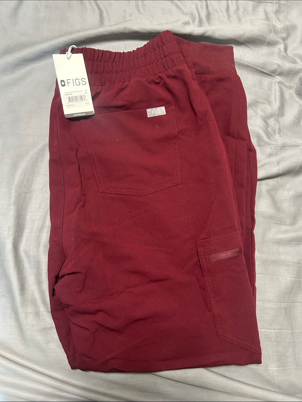 FIGS Women’s Maroon Cargo Scrub Pant